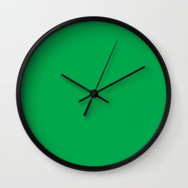 Irish Jig Wall Clock | Solidcolor, Irishgreen, Plaincolor, Plaincolour, Irishjig, Painting, Solidcolour, Green 