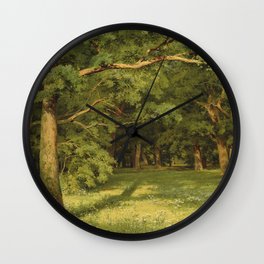 Ivan Shishkin "The Forest Clearing" Wall Clock | Forest, Painting, Ivanshishkin, Shishkin, Wood, Landscape, Trees, Clearing 