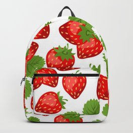 Strawberry pattern Backpack | Summerfruit, Strawberries, Redstrawberry, Strawberrylover, Berryfruit, Sweetstrawberry, Fruit, Fruitpattern, Photo, Berrypattern 