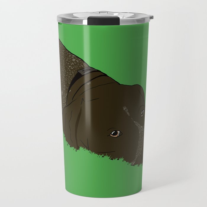 Gunner the German shorthaired pointer Travel Mug | Drawing, Digital, Dog, German-shorthaired, Shorthaired, Shorthair, Pointer, Green, Soulful, Dog-in-green-grass
