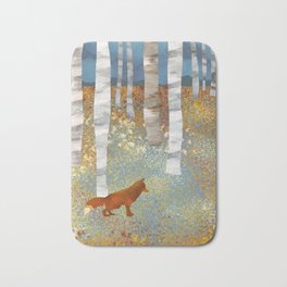 Autumn Fox Badematte | Curated, Graphicdesign, Season, Forest, Dream, Animal, Green, Fox, Nature, Digital 