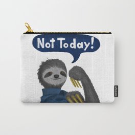Not Today! Carry-All Pouch | Digital, Wecandoit, Poster, Funny, Sloth, Painting, Parody, Nottoday, Motivation, Parodyposter 
