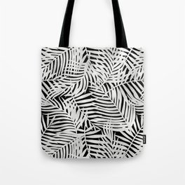 Tropical Silver Leaves Tote Bag