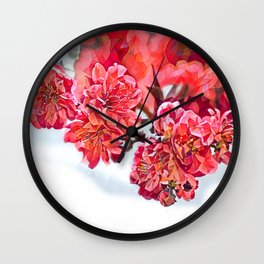 Pixalated Flowers Wall Clock | Photo, Pixal, Pink, Red, Digital Manipulation, Flowers, Digital 