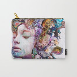 Echo Dissolve Carry-All Pouch | Pattern, Painting, Ink, Beauty, Love, Pop Art, Spiritual, 3D, Street Art, Coral 
