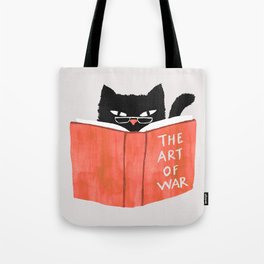 Cat reading book Tote Bag