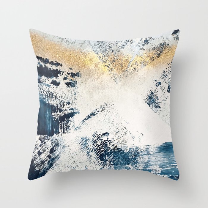 Sunset 1 A Bright Colorful Abstract Piece In Blue Gold And