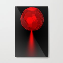 red geometry Metal Print | Shape, Light, Digital, Black, 3D, Geometric, Spotlight, 3Dshape, 3Dart, Red 