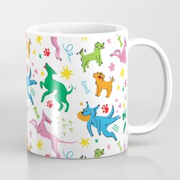 Colorful Retro Dogs Coffee Mug