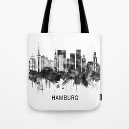 Hamburg Germany Skyline BW Tote Bag