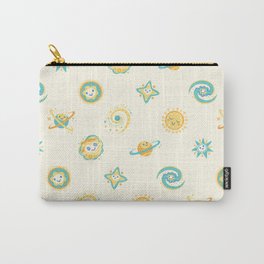 Pastel space pattern Carry-All Pouch | Earth, Children, Happy, Light, Smile, Galaxy, Kawaii, Star, Planet, Sky 