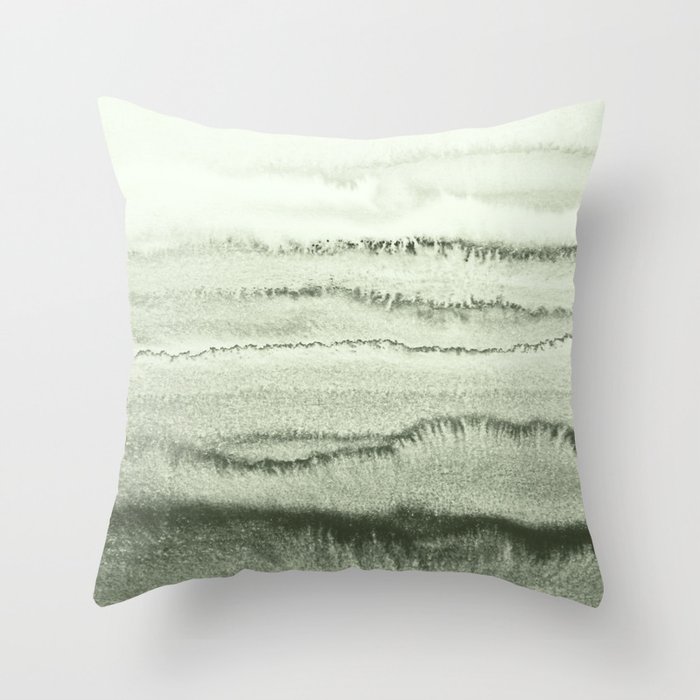 WITHIN THE TIDES - SAGE GREEN by MS Throw Pillow by Monika Strigel ...