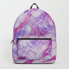 Bubbles Backpack | Magenta, Pink, Swirly, Texture, Flowy, Motion, Movement, Soft, Painting, Rings 