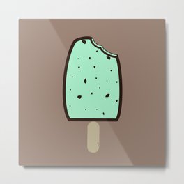 Mint Chocolate Chip Bar Metal Print | Frozen, Mint, Brown, Chocolate, Graphicdesign, Popsicle, Ice, Treat, Acrylic, Fun 