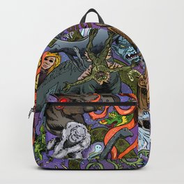 Cryptid Creatures and Mysterious Monsters Backpack | Chupacabramutant, Fortean, Cryptids, Folklore, Conspiracyoccult, Zoology, Sasquatchyeti, Mothmanfairy, Mutanthoaxes, Lochnessmonster 