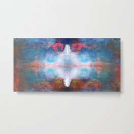 The white light | Abstract painting Metal Print | Perceptionillusions, Horizontal, Spectral, Materic, Horizonline, Ghostlyfigure, Acryliccolour, Shiny, Grunge, Redeyes 