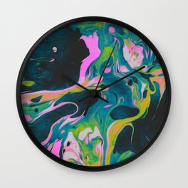 LEECHES & THIEVES Wall Clock | Oil, Holographic, Painting, Ink, Glitch, Illustration, Acrylic, Marble, Paint, Graphicdesign 