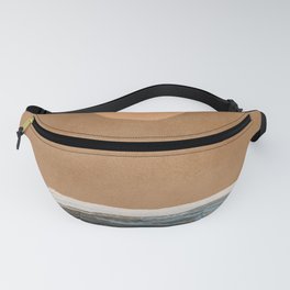Sunset with minimal shapes on kraft paper Fanny Pack