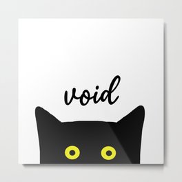 The Void Metal Print | Stare, Kitty, Graphicdesign, Void, Cat, Minimalitst, Simple, Cute, Eyes, Yelloweyes 