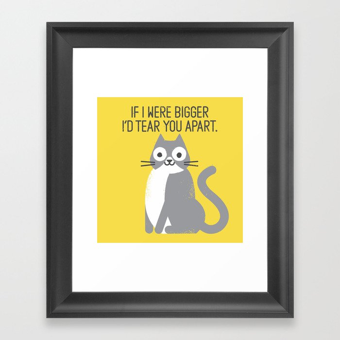 Purrfectly Honest Framed Art Print by David Olenick | Society6