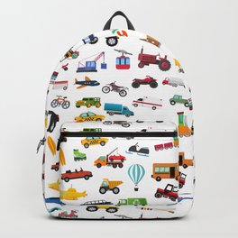 Little Boy Things That Move Vehicle Cars Pattern for Kids Backpack | Vehicles, Fun, Transport, Construction, Transportation, Cars, Digital, Tractor, Cute, Children 