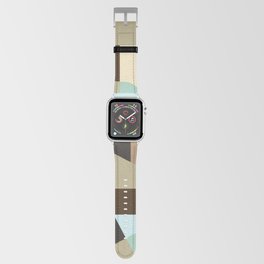 Hickory Sky - Abstract  Apple Watch Band | Abstract, Simple, Midcentury, Shapes, Graphicdesign, Lightblue, Beige, Brown, Digital, Minimal 