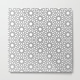 Beautiful Pattern #30 Arabic Geometry Black over White  Metal Print | Graphicdesign, Geometry, Arabic, Mezquita, Muslim, Geometric, Arab, Mosque, Beautiful, Stencil 