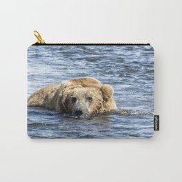 Brown Bear Cooling Off Carry-All Pouch | Silversalmoncreek, Photo, Powerful, Laying, Mammal, Belindagreb, Creek, Water, Nationalpark, Big 