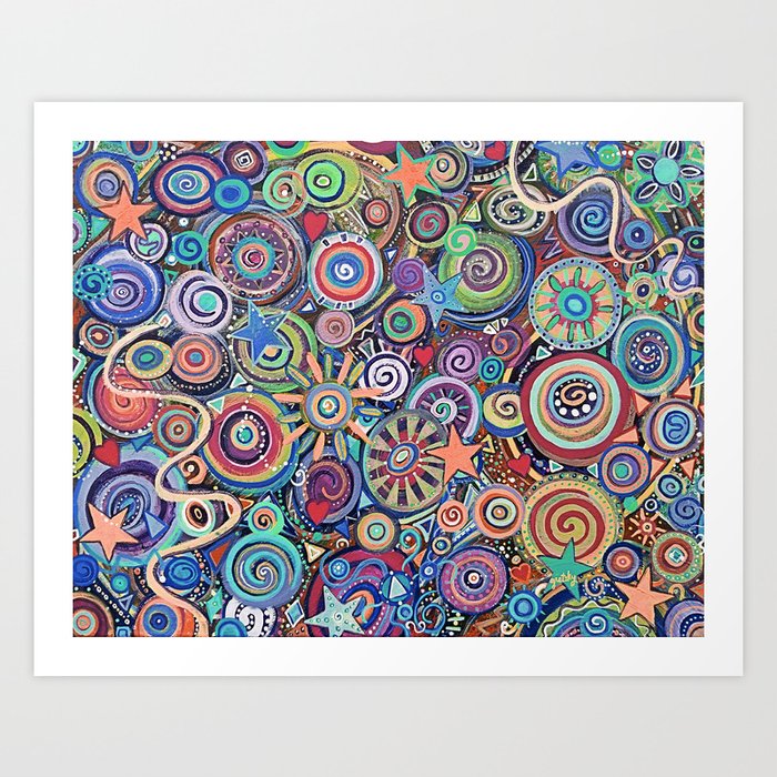 Seeing Stars Abstract Painting Art Print By Paintingsbygretzky