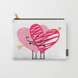Love & Friendship Carry-All Pouch | Digital, Friendship, Arrows, Love, Pink, Friends, Illustration, Vector, Graphicdesign, Popart 