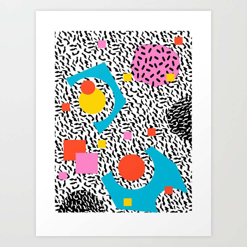 Get Real Memphis Abstract Pattern Retro 80s Design Minimalist