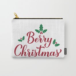 Berry Christmas. Funny Christmas quote Carry-All Pouch