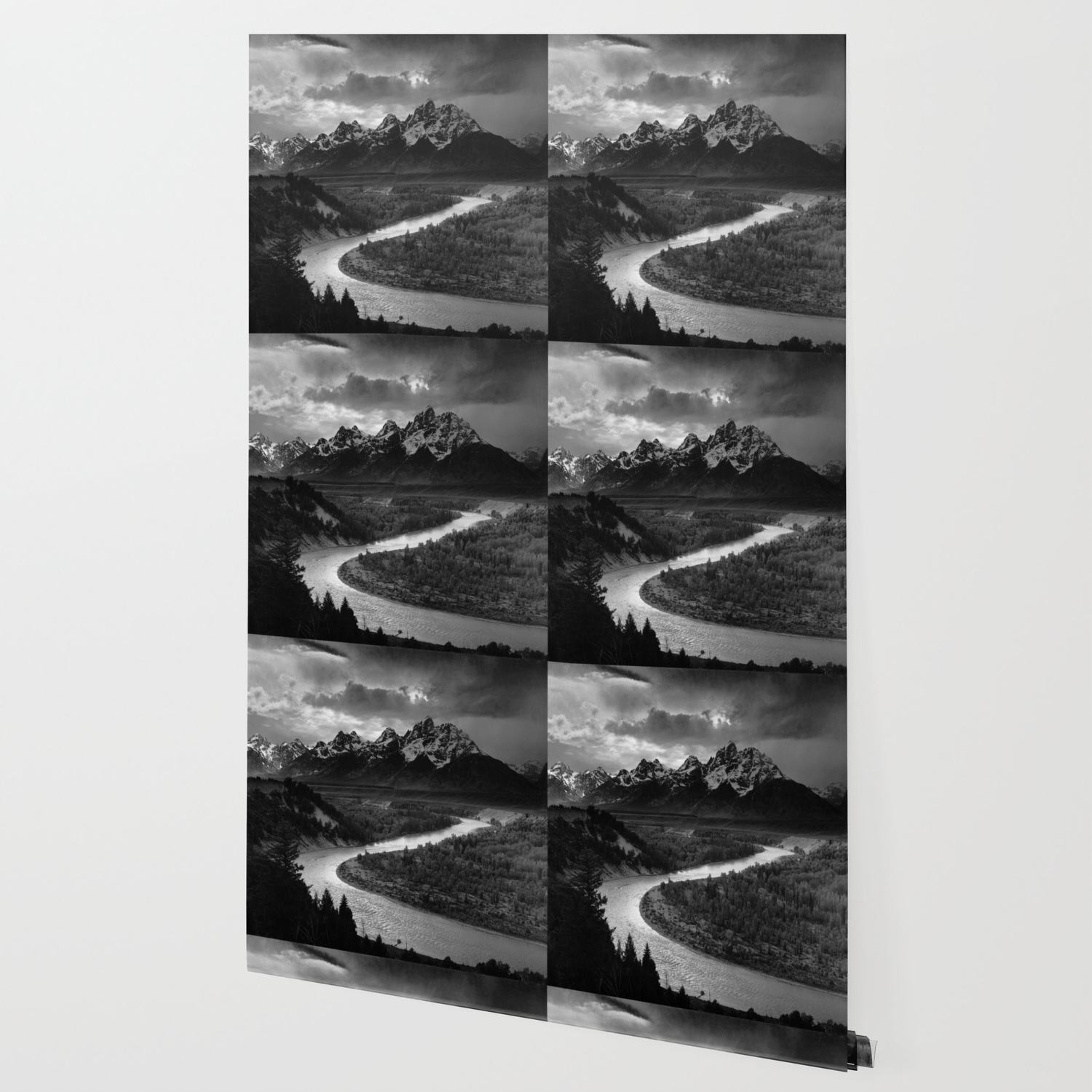 Ansel Adams - The Tetons and Snake River Wallpaper by Elegant Chaos Gallery  | Society6