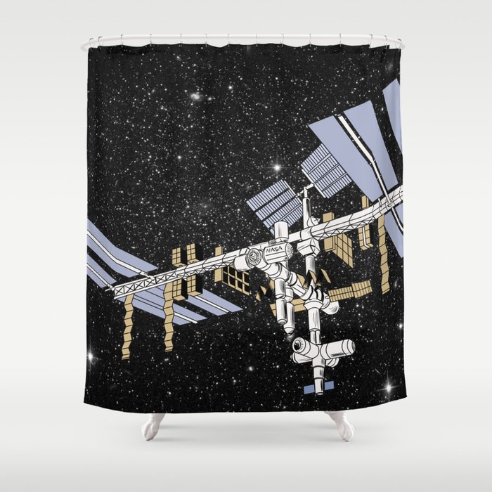 ISS International Space Station Shower Curtain by MrDenmac Society6