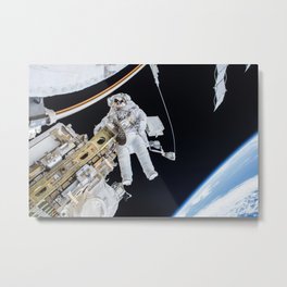 Spacewalk Metal Print | Astronaut, Earth, Mission, Photo, Spacewalk, Spaceman, Space, Astronomy, Sci-Fi, Exploration 