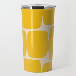 Yellow Mid Century Pattern Travel Mug | Yellowartprints, Yellowfurniture, Daisyyellow, Midcenturyprint, Pattern, Retroprint, Abstractmidcentury, Graphicdesign 