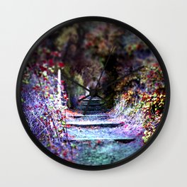 Secret Garden Path Purple Dream Photography Wall Clock | Photo, Love, Digital, Nature 