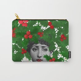 In the Holly Carry-All Pouch | Christmasgifts, Victorianwoman, Holly, Homedecor, Holidaydecoration, Holiday, Leavesandstars, Redandgreen, Megansteer, Pop Art 