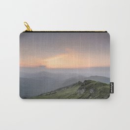 After Sunset Carry-All Pouch | Green, Color, Haze, Photo, Mountains, Digital, Poland, Mist, Travel, Sunset 