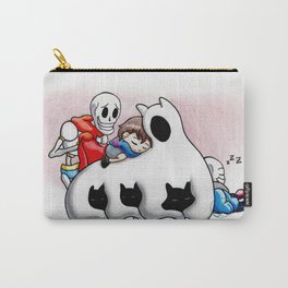 Undertale napping with Friends Carry-All Pouch | Skull, Drawing, Frisk, Endogeny, Dog, Nap, Sans, Cat, Indie, Amalgamate 