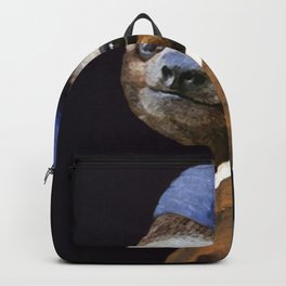 The Sloth with a Pearl Earring Backpack | Graphicdesign, Sloth, Printwithsloth, Canvaswithsloth, Slothart, Vermeer, Posterwithsloth 