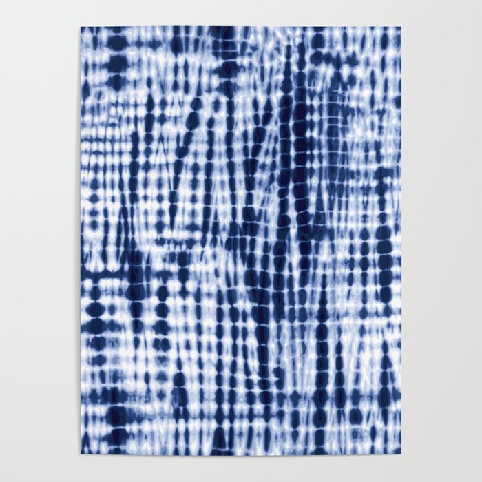 Shibori Tie Dye Pattern Poster by Karen Banson | Society6