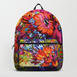 An explosion of joy Backpack | Flower, Flowers, Oil, Painting, Paletteknife 