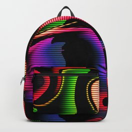 Vivid Dream Backpack | Fluorescent, Fractal, Multicolor, Graphicdesign, Retro, Green, Red, Motion, Fantasy, Party 