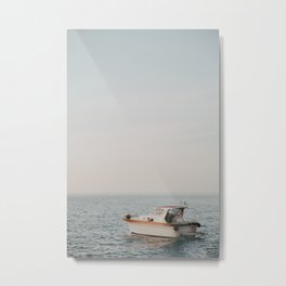 Early mornings at Amalfi Italy | photo print boat at Mediterranean Sea Metal Print | Amalfi, Grey, Calm, Wanderlust, Travelprint, Photo, Nautic, Color, Travel, Sunrise 