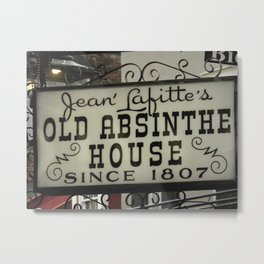 Jean Lafitte's Old Absinthe House - NOLA Metal Print | Neworleans, Louisiana, Digital, Photo, Travelphoto, Signsignage, Nola, Frenchquarter, Vintage, Mixteca 