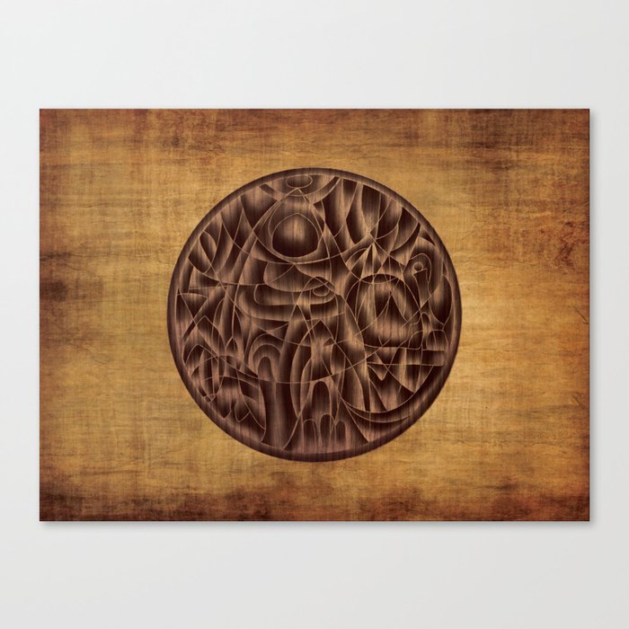Abstract Wood Carving Pattern Canvas Print By Aniqueland Society6