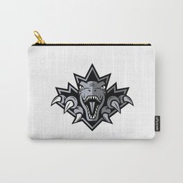Dino Silver Leaf Carry-All Pouch | Vector, Graphic Design, Animal, Illustration 