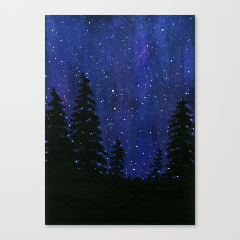 Twinkle Twinkle Stars Night Sky Painting Canvas Print By Itaya