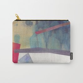 Batik On Fire •  Carry-All Pouch | Ink, Papercut, Watercolor, Paintedpaper, Abstract, Blue, Stains, Paper, Brush, Geometric 